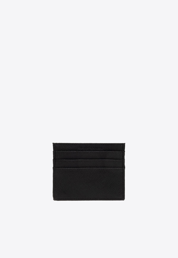 Emporio Armani Logo Plaque Leather Cardholder Black Y4R173 Y138E-81072