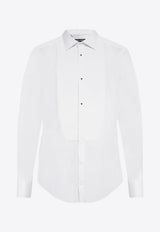 Dolce 
Gabbana Long-Sleeved Tuxedo Shirt G5EN5T FU5U8-W0800 White