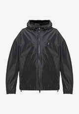 Dolce 
Gabbana Logo-Plaque Hooded Jacket G9ABQT HUMEX-N0000 Black