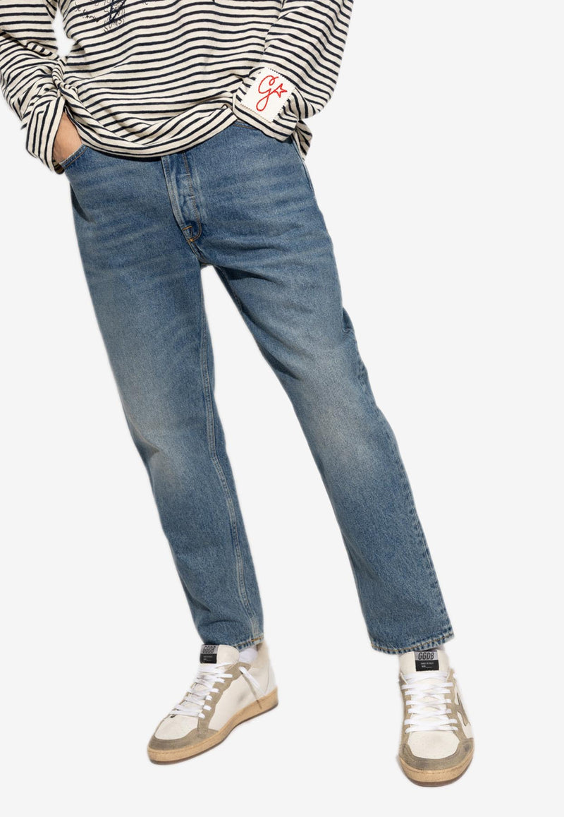 Golden Goose DB Star Applique Slim-Fit Jeans Blue GMP00596 P000621-50100