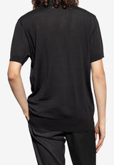 Golden Goose DB Polo T-shirt with Logo Patch Black GMP01412 P001041-90100