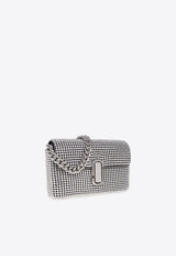 Marc Jacobs The Mini J Marc Rhinestone Embellished Crossbody Bag Silver H912M06RE22 0-991