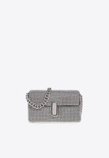 Marc Jacobs The Mini J Marc Rhinestone Embellished Crossbody Bag Silver H912M06RE22 0-991