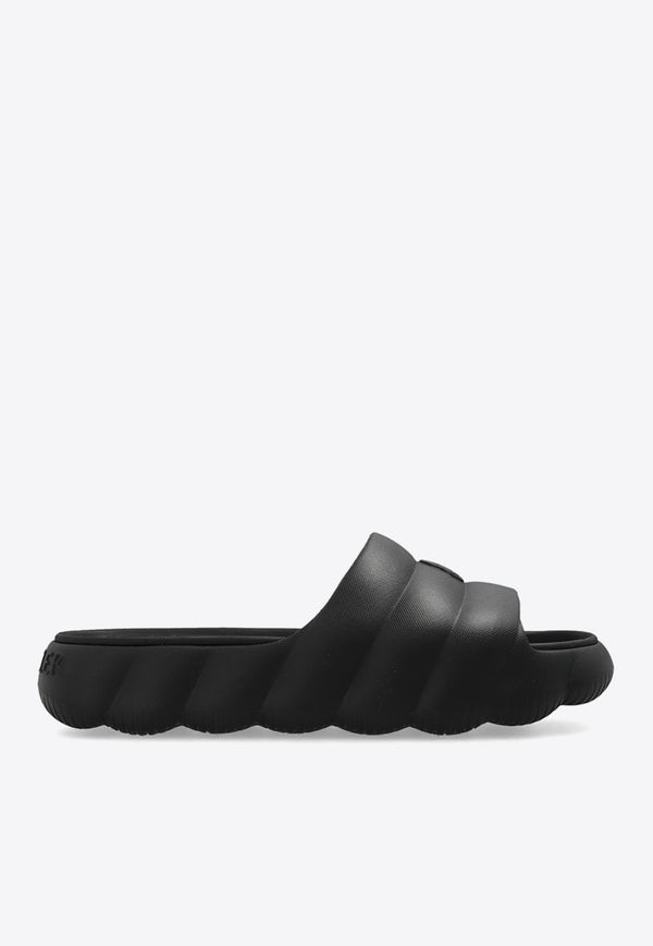 Moncler Lilo Quilted Rubber Slides Black I109B4C00010 M2559-999