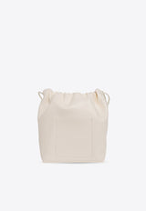 Jil Sander Dumpling Leather Bucket Bag Cream J07WG0027 P4846-106