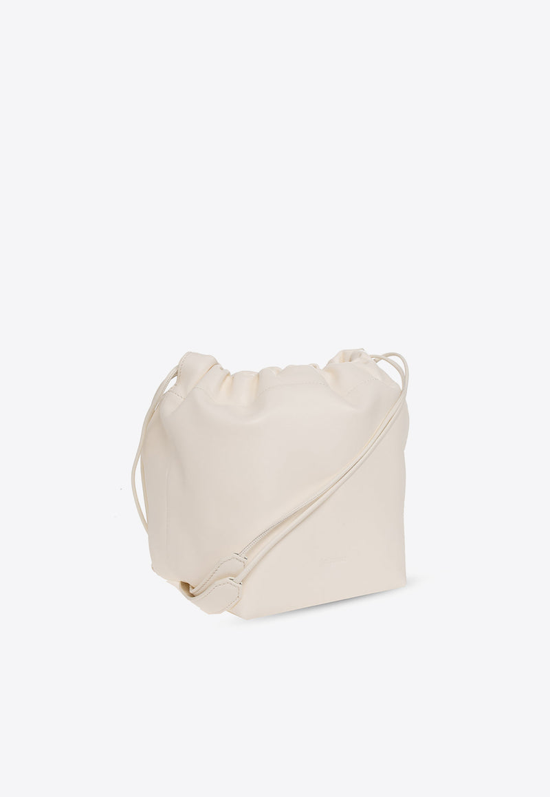 Jil Sander Dumpling Leather Bucket Bag Cream J07WG0027 P4846-106