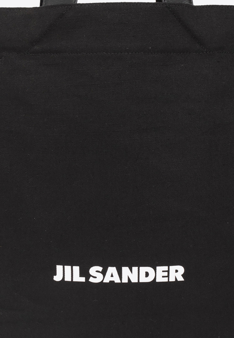 Jil Sander Large Logo Print Flat Tote Bag Black J25WC0004 P4863-001