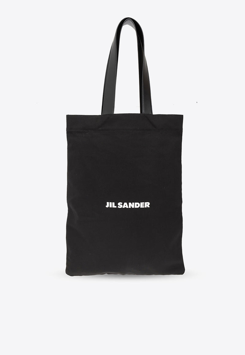 Jil Sander Large Logo Print Flat Tote Bag Black J25WC0004 P4863-001