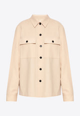 Jil Sander Button-Up Wool Overshirt Beige J40DL0001 J40008-275