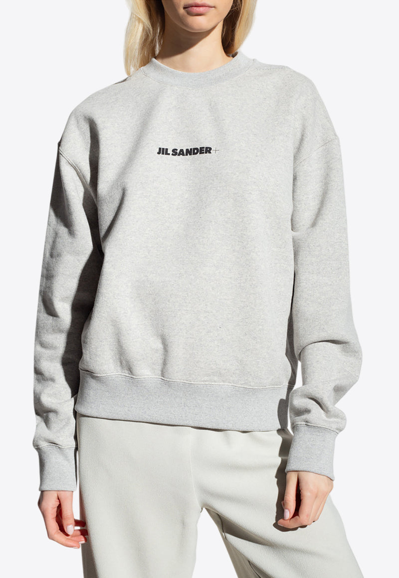 Jil Sander Logo Print Crewneck Sweatshirt Gray J40GU0001 J20010-052