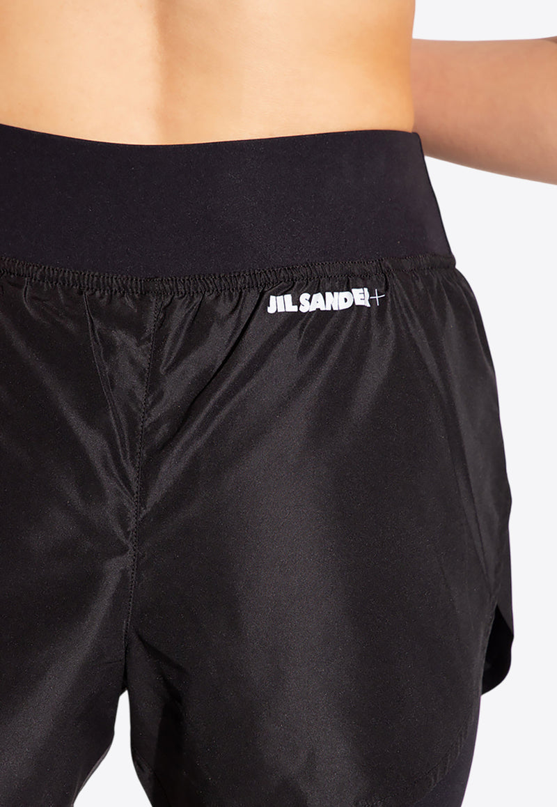 Jil Sander Trail Logo Print Shorts Black J40KA0027 JTN005-001