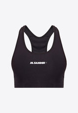 Jil Sander Logo Print Sports Bra Black J40NC0002 J70029-001