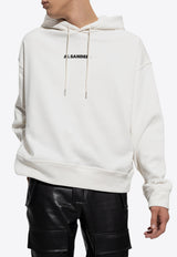 Jil Sander Logo Print Hooded Sweatshirt White J47GU0002 J45050-102