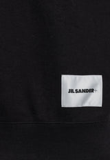 Jil Sander Logo Patch Hooded Sweatshirt Black J47GU0105 J20039-001