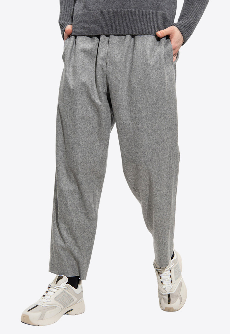 Jil Sander Straight-Leg Wool Pants Gray J47KA0014 J40008-030