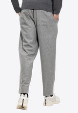 Jil Sander Straight-Leg Wool Pants Gray J47KA0014 J40008-030