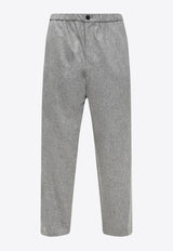 Jil Sander Straight-Leg Wool Pants Gray J47KA0014 J40008-030