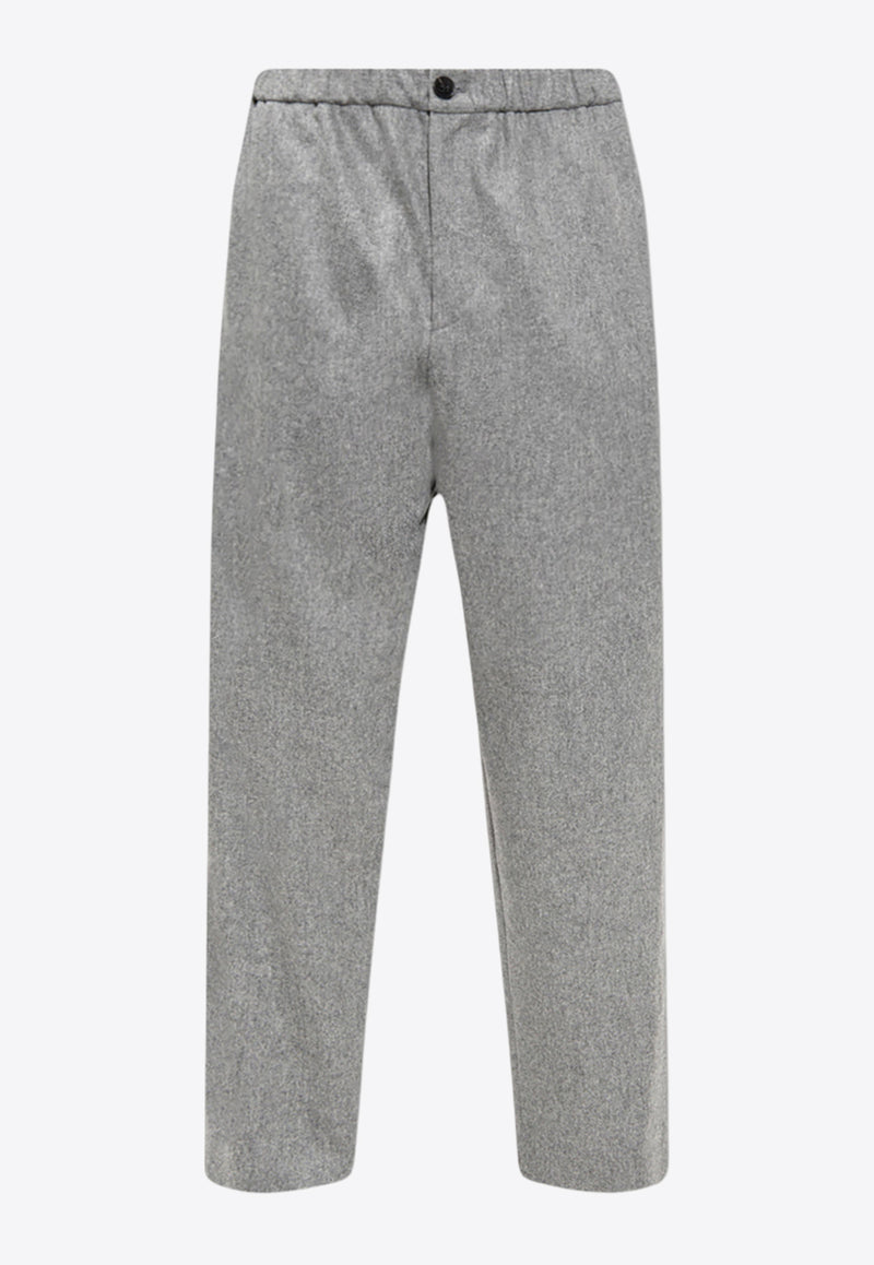 Jil Sander Straight-Leg Wool Pants Gray J47KA0014 J40008-030