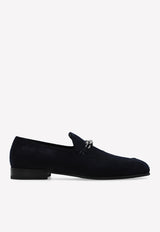 Jimmy Choo Marti Suede Loafers Navy MARTI REVERSE OVA-NAVY