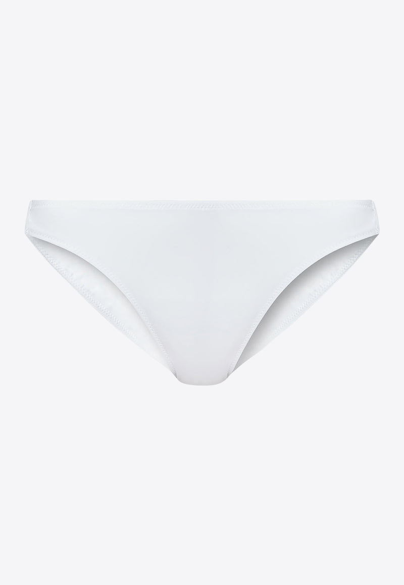 Dolce 
Gabbana Bikini Bottom with DG Logo Applique White O2A31J FUGA2-W0800