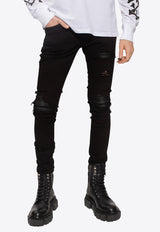 Amiri Distressed Skinny Jeans Black PXMD001 0-001