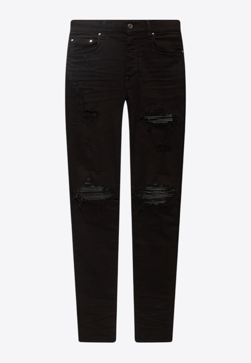 Amiri Distressed Skinny Jeans Black PXMD001 0-001