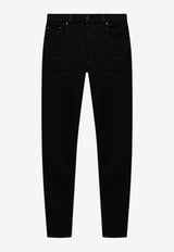 Amiri Vintage-Effect Skinny Jeans Black PXMD002 0-001