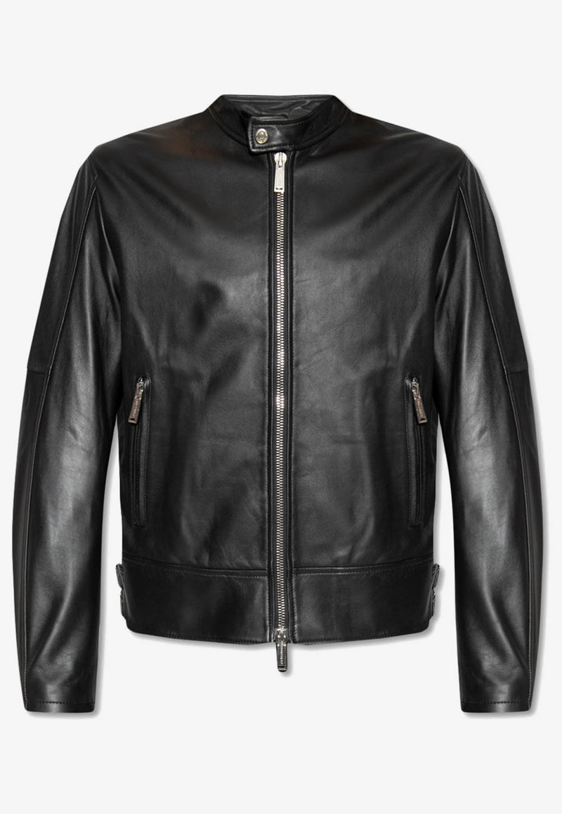 Dsquared2 Leather Biker Jacket  S74AM1328 SY1491-900