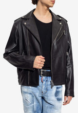 Dsquared2 Kiodo Biker Leather Jacket S74AM1329 SY1491-900