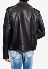 Dsquared2 Kiodo Biker Leather Jacket S74AM1329 SY1491-900