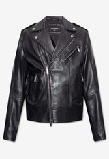 Dsquared2 Kiodo Biker Leather Jacket S74AM1329 SY1491-900