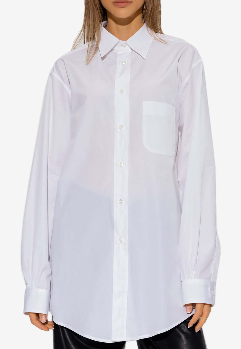 Maison Margiela Oversized Poplin Shirt with Four Stitches SI0DL0001 S52245-100