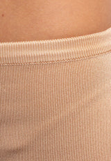 Balmain Ribbed-Knit Briefs VF10984 K050-0KQ Beige