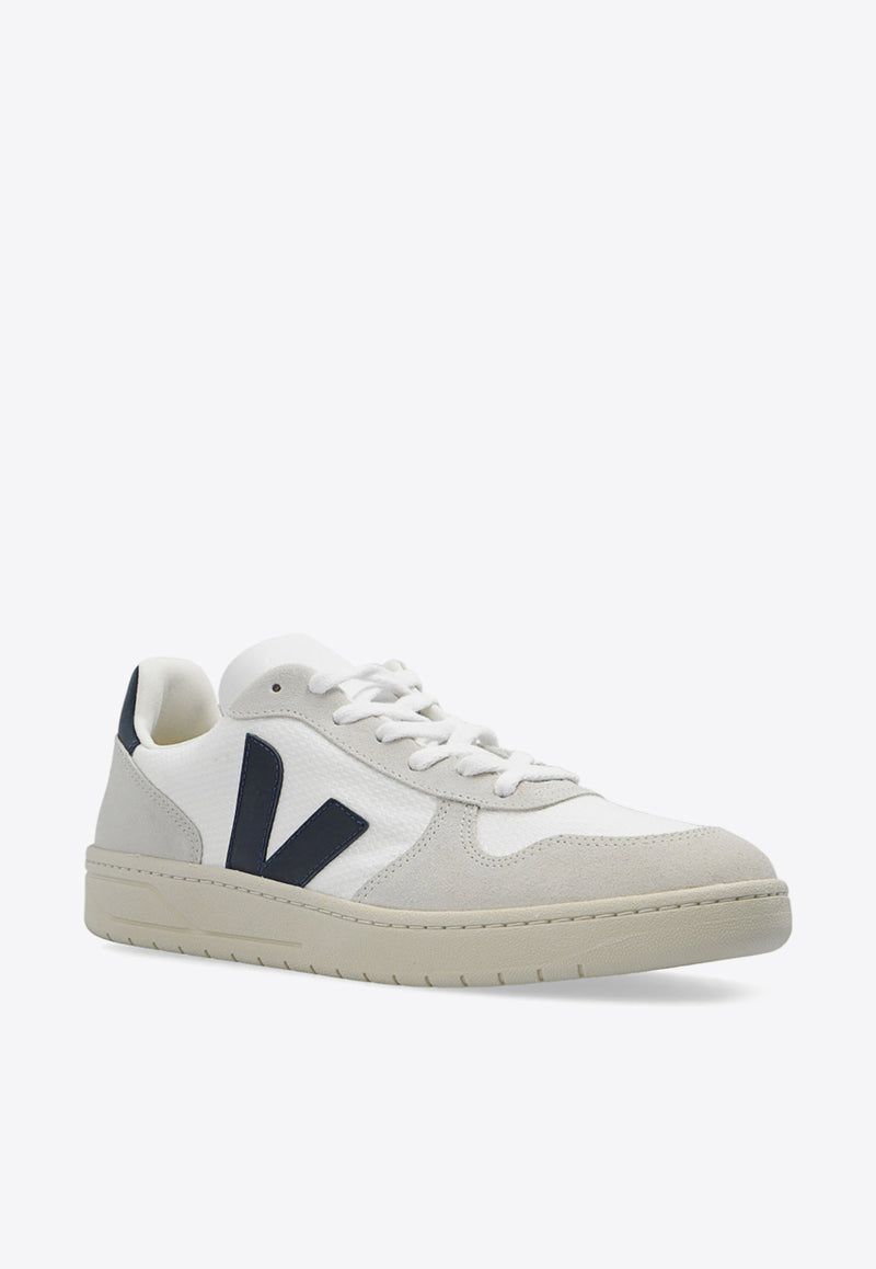 Veja V-10 Suede and Mesh Low-Top Sneakers White VX0101380B 0-WHITE NAUTICO