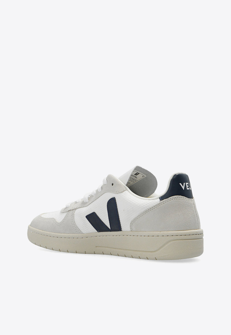 Veja V-10 Suede and Mesh Low-Top Sneakers White VX0101380B 0-WHITE NAUTICO