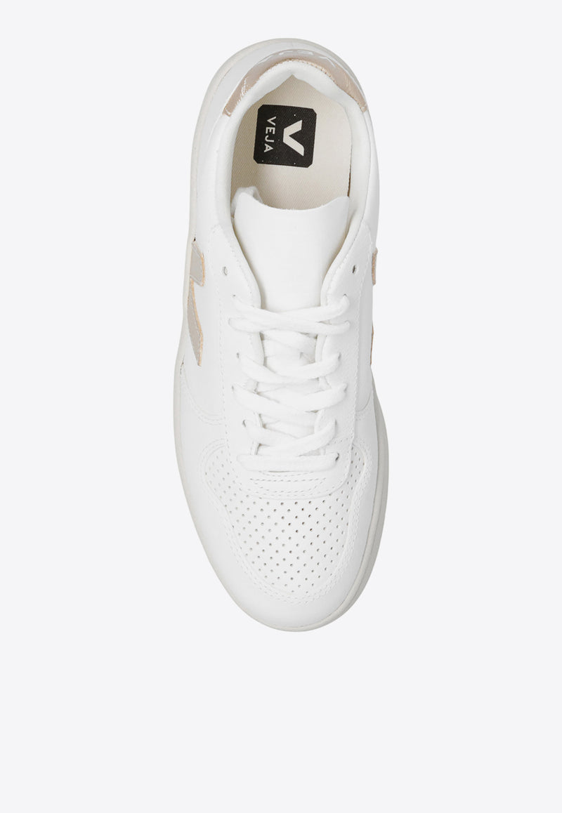 Veja V-10 Leather Low-Top Sneakers White VX0502935A 0-EXTRA WHITE PLATINE