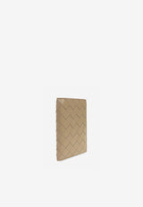 Bottega Veneta Medium Zip Bi-Fold Wallet in Intrecciato Leather Taupe 667468 VCPP2-1520