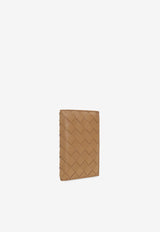 Bottega Veneta Medium Zip Bi-Fold Wallet in Intrecciato Leather Caramel 667468 VCPP2-9830