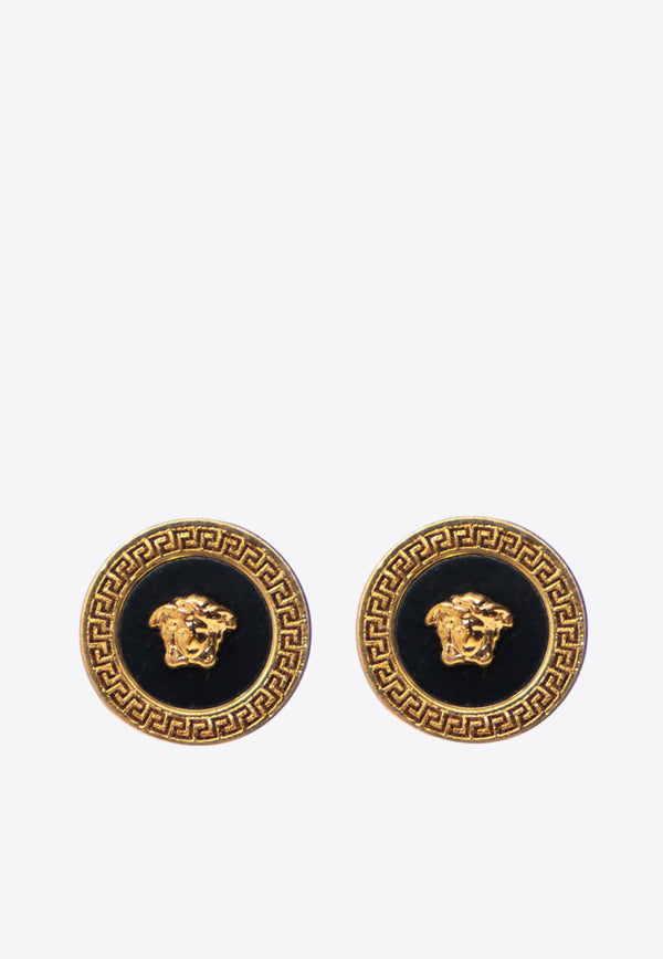 Versace Enamel Medusa Stud Earrings Gold DG27256 DJMR-K41T