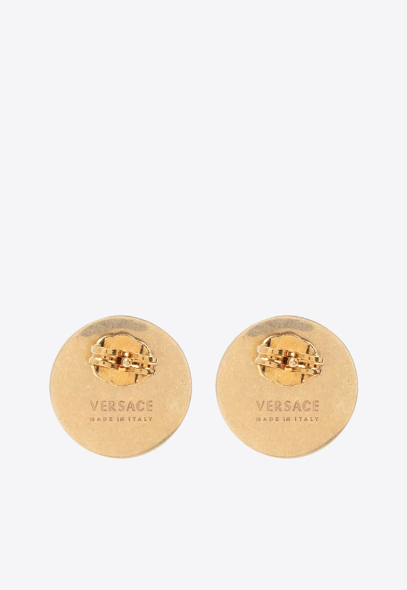 Versace Tribute Medusa Stud Earrings Gold DG2H765 DJMT-KOT