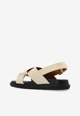 Marni Fussbett Crisscross Leather Sandals FBMS005201 P3614-00W11