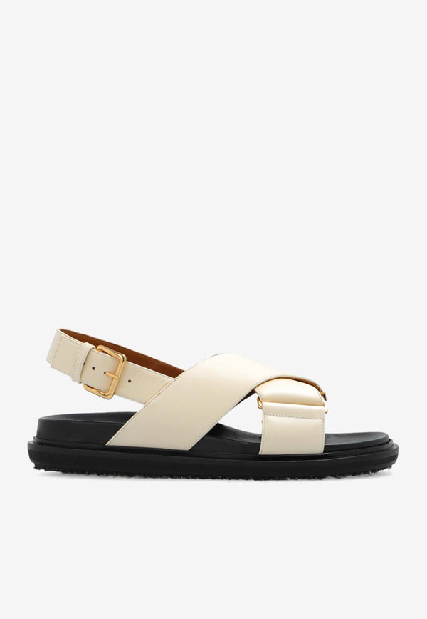 Marni Fussbett Crisscross Leather Sandals FBMS005201 P3614-00W11