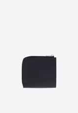 Jil Sander Embossed Logo Zip Cardholder Black JSMU840147 MUS00008N-001