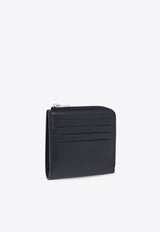 Jil Sander Embossed Logo Zip Cardholder Black JSMU840147 MUS00008N-001