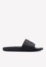 Jimmy Choo Port Rubber Slides Black PORT M JCB-V BLACK