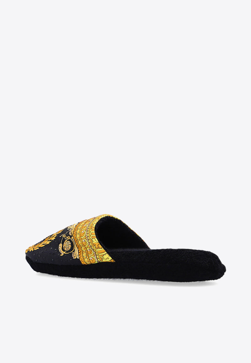 Versace Baroque Print Slippers Black ZSLB00008 ZCOSP052-Z4800