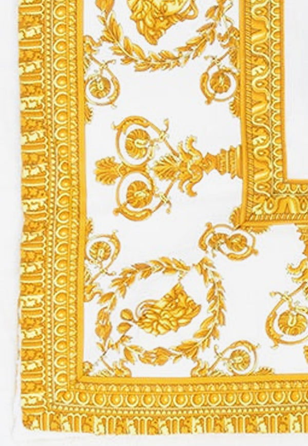 Versace I Love Baroque Print Beach Towel White ZTO191401 ZCOSP052-Z4001