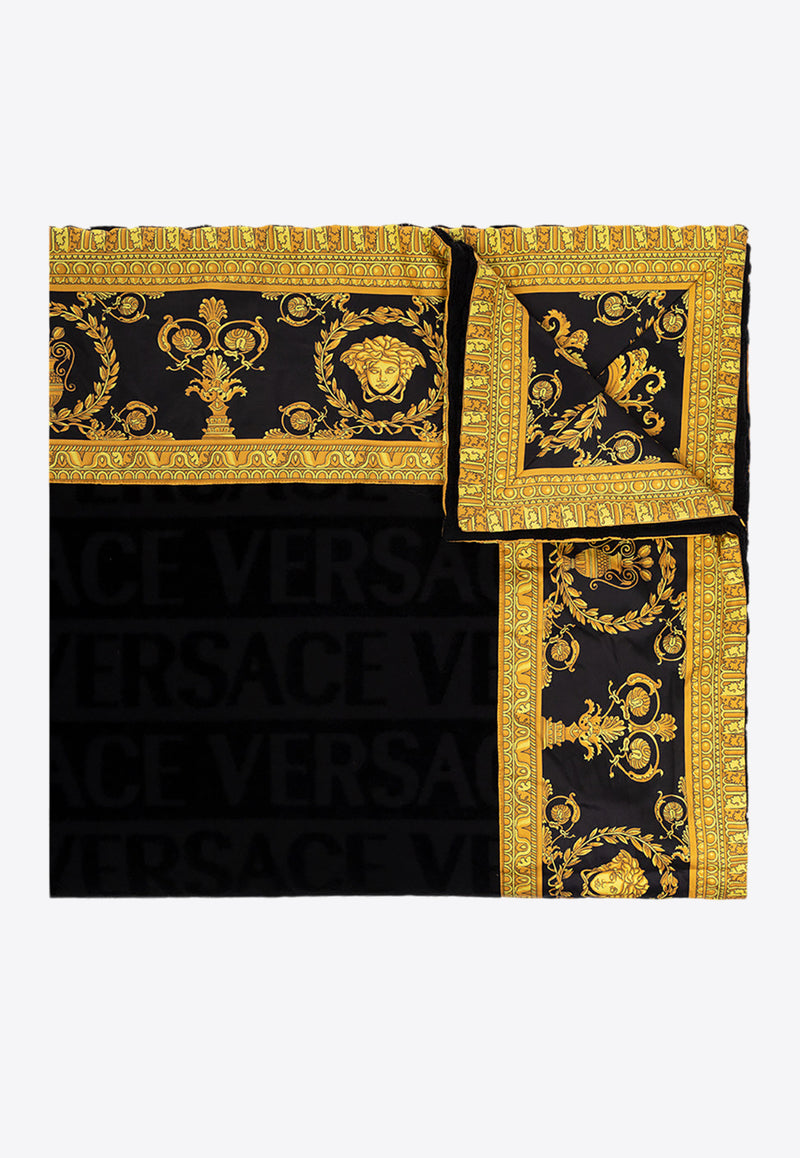 Versace I Love Baroque Print Beach Towel Black ZTO191401 ZCOSP052-Z4800