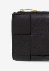 Bottega Veneta Medium Intreccio Bi-Fold Leather Wallet Black 667130 VCP14-8425