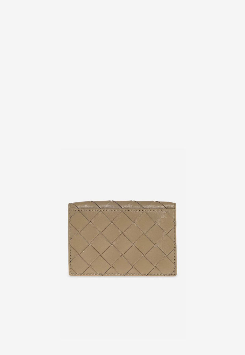 Bottega Veneta Intrecciato Leather Business Cardholder Taupe 667141 VCPP3-1520